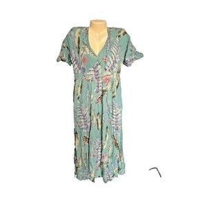 Bloomchic M 10 Floral Dress cottagecore mint green